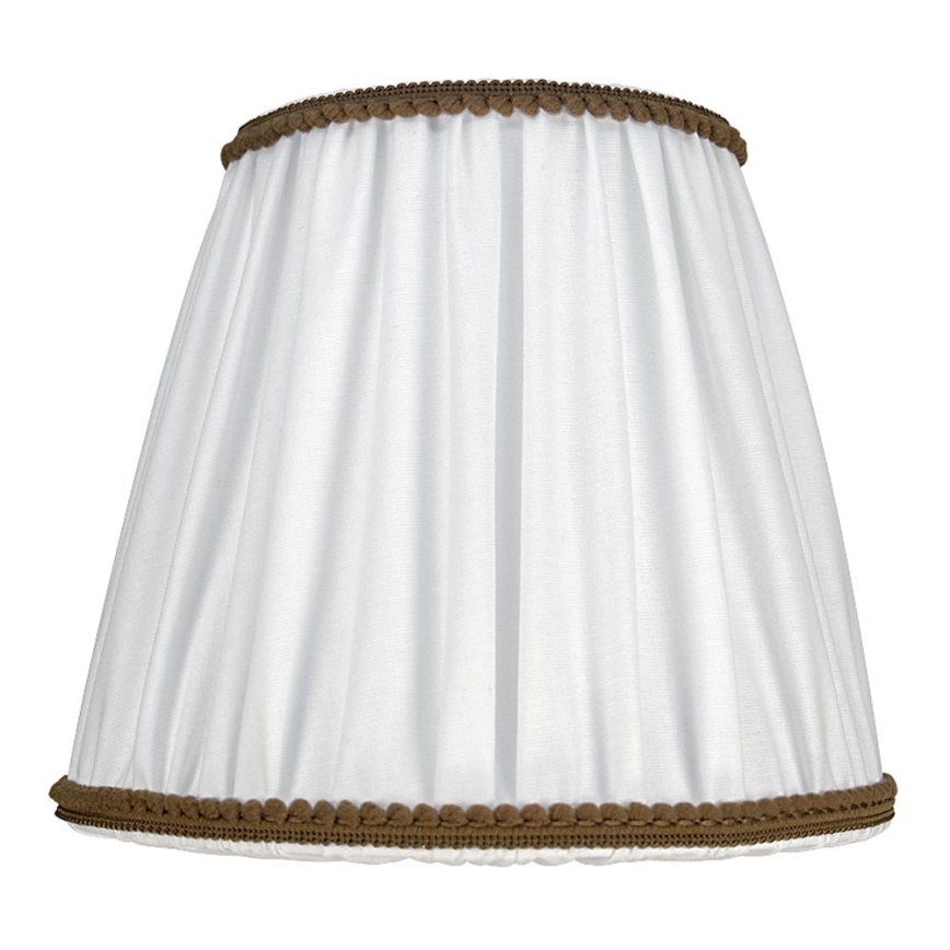 Duolla - Paralume per lampada da tavolo e da terra E27 diametro 18,5 cm bianco/marrone