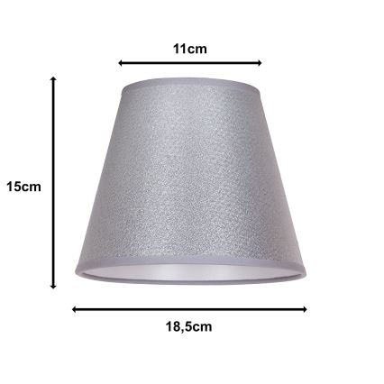 Duolla - Paralume per lampada da tavolo  SOFIA XS E14 diametro 18,5 cm argento