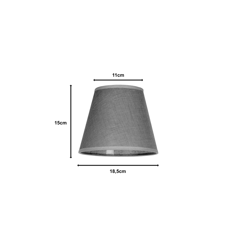 Duolla - Paralume per lampada da tavolo  SOFIA XS E14 diametro 18,5 cm grigio