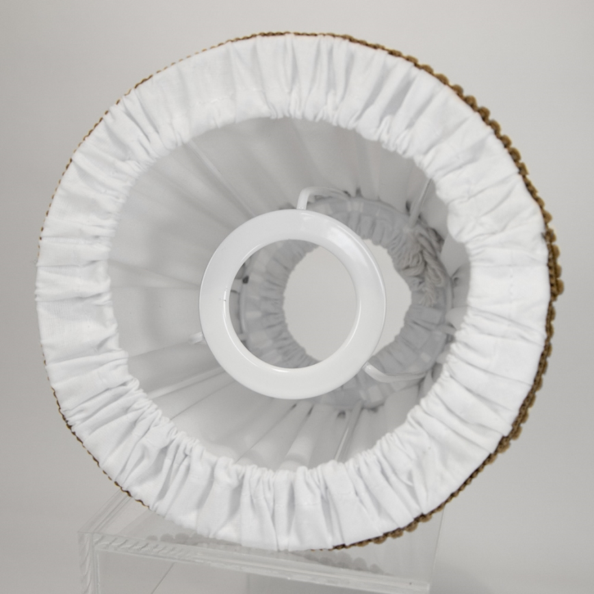 Duolla - Paralume per lampada da tavolo e da terra E27 Ø 15 cm bianco/marrone