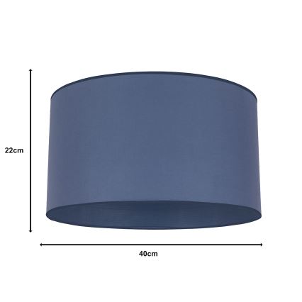 Duolla - Paralume per lampadari, lampade da terra e plafoniere ROLLER E27 diametro 40 cm blu