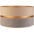 Duolla - Paralume universale DUO E27 diametro 40 cm beige/grigio/oro