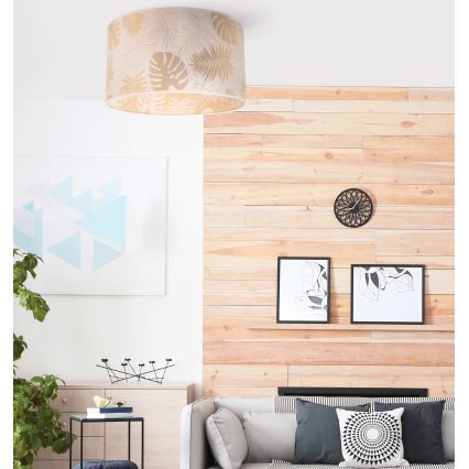 Duolla - Plafoniera ARECA 1xE27/40W/230V diametro 45 cm ottone/bianco