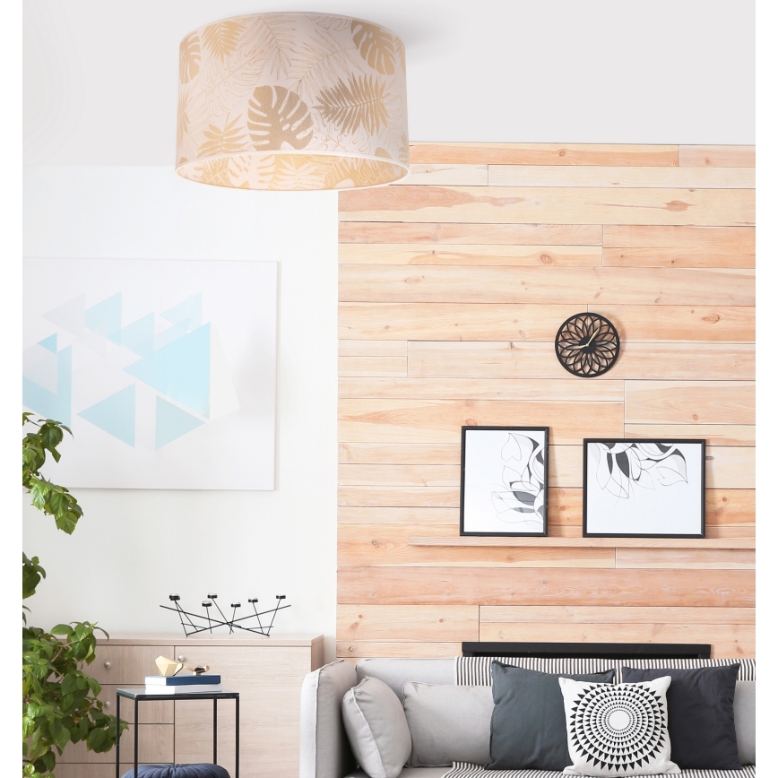 Duolla - Plafoniera ARECA 1xE27/40W/230V diametro 45 cm ottone/bianco