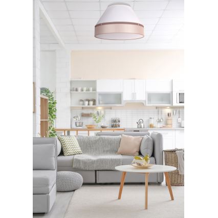 Duolla - Plafoniera AVIGNON 1xE27/15W/230V diametro 50 cm bianco/beige