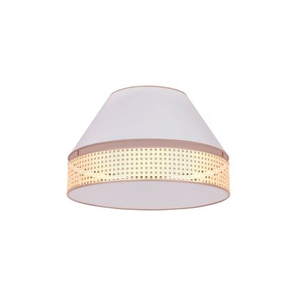 Duolla - Plafoniera AVIGNON 1xE27/15W/230V diametro 50 cm bianco/rattan