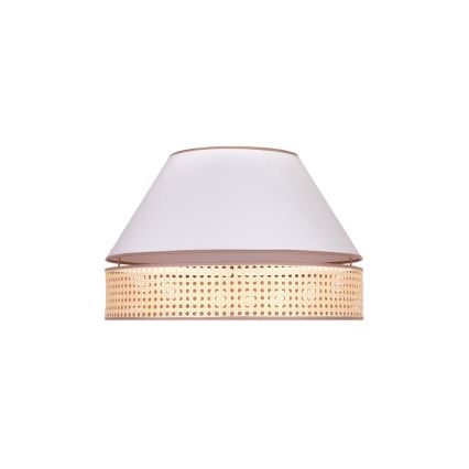 Duolla - Plafoniera AVIGNON 1xE27/15W/230V diametro 50 cm bianco/rattan