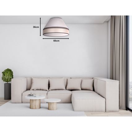 Duolla - Plafoniera AVIGNON 3xE27/15W/230V diametro 60 cm beige