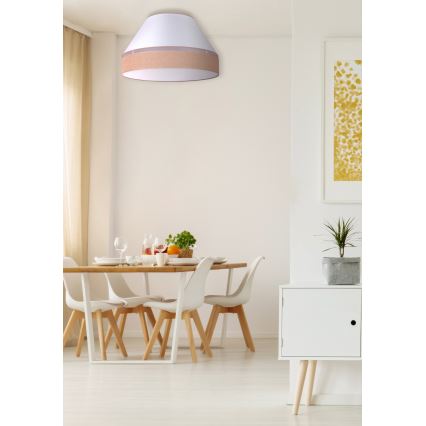 Duolla - Plafoniera AVIGNON 3xE27/15W/230V diametro 60 cm bianco/marrone