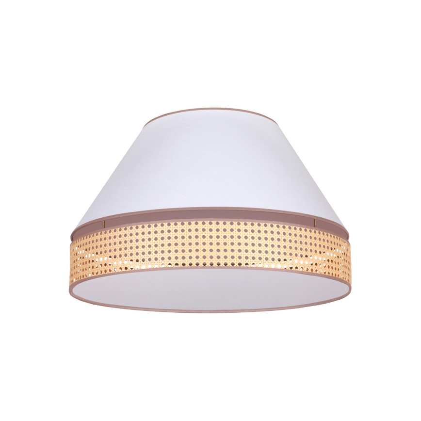 Duolla - Plafoniera AVIGNON 3xE27/15W/230V diametro 60 cm bianco/rattan