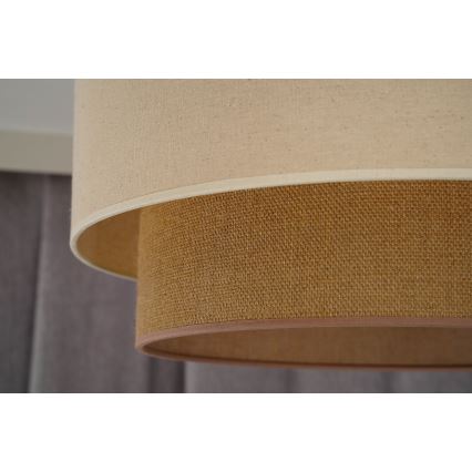 Duolla - Plafoniera BOHO 1xE27/15W/230V diametro 45 cm beige/marrone