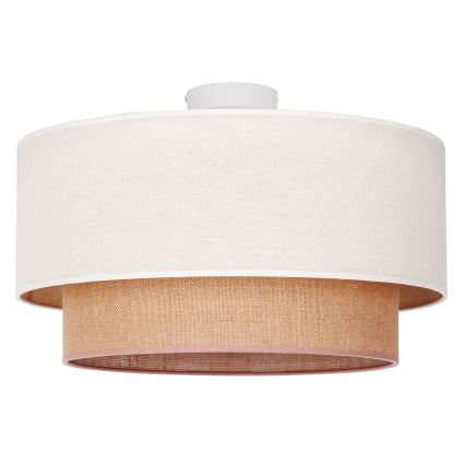 Duolla - Plafoniera BOHO 1xE27/15W/230V diametro 45 cm beige/marrone