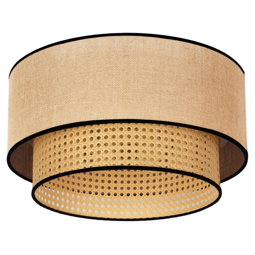 Duolla - Plafoniera BOHO 1xE27/15W/230V diametro 45 cm beige/rattan