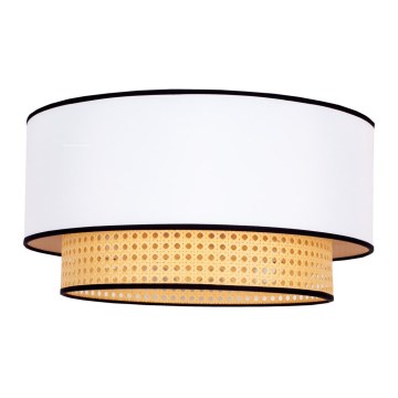 Duolla - Plafoniera BOHO 1xE27/15W/230V diametro 45 cm bianco/rattan