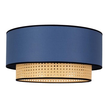 Duolla - Plafoniera BOHO 1xE27/15W/230V diametro 45 cm blu/rattan