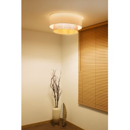 Duolla - Plafoniera BOHO 3xE27/15W/230V diam. 60 cm crema/beige