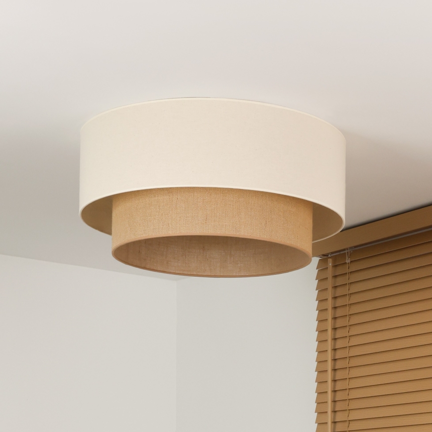Duolla - Plafoniera BOHO 3xE27/15W/230V diam. 60 cm crema/beige
