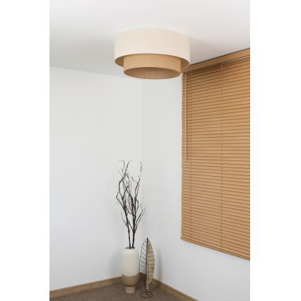 Duolla - Plafoniera BOHO 3xE27/15W/230V diam. 60 cm crema/beige