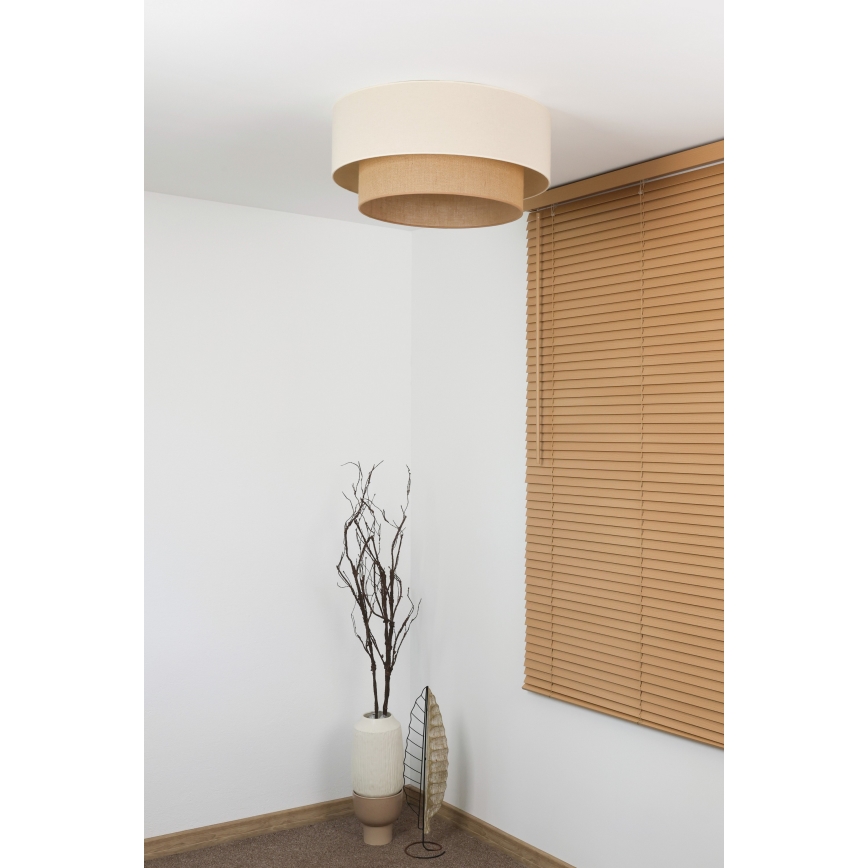 Duolla - Plafoniera BOHO 3xE27/15W/230V diam. 60 cm crema/beige