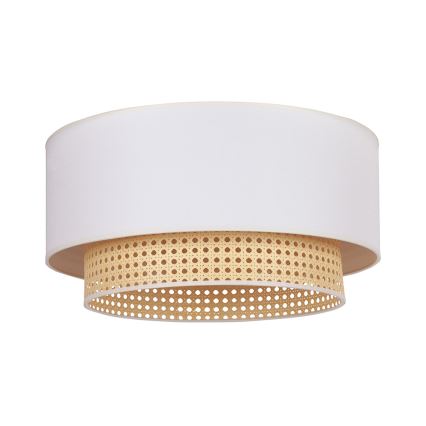 Duolla - Plafoniera BOHO 3xE27/15W/230V diametro 60 cm panna/rattan