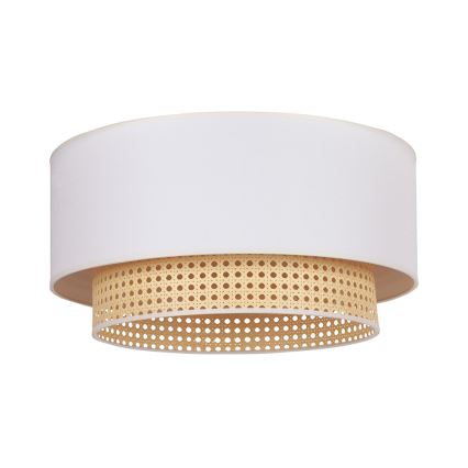 Duolla - Plafoniera BOHO 3xE27/15W/230V diametro 60 cm panna/rattan