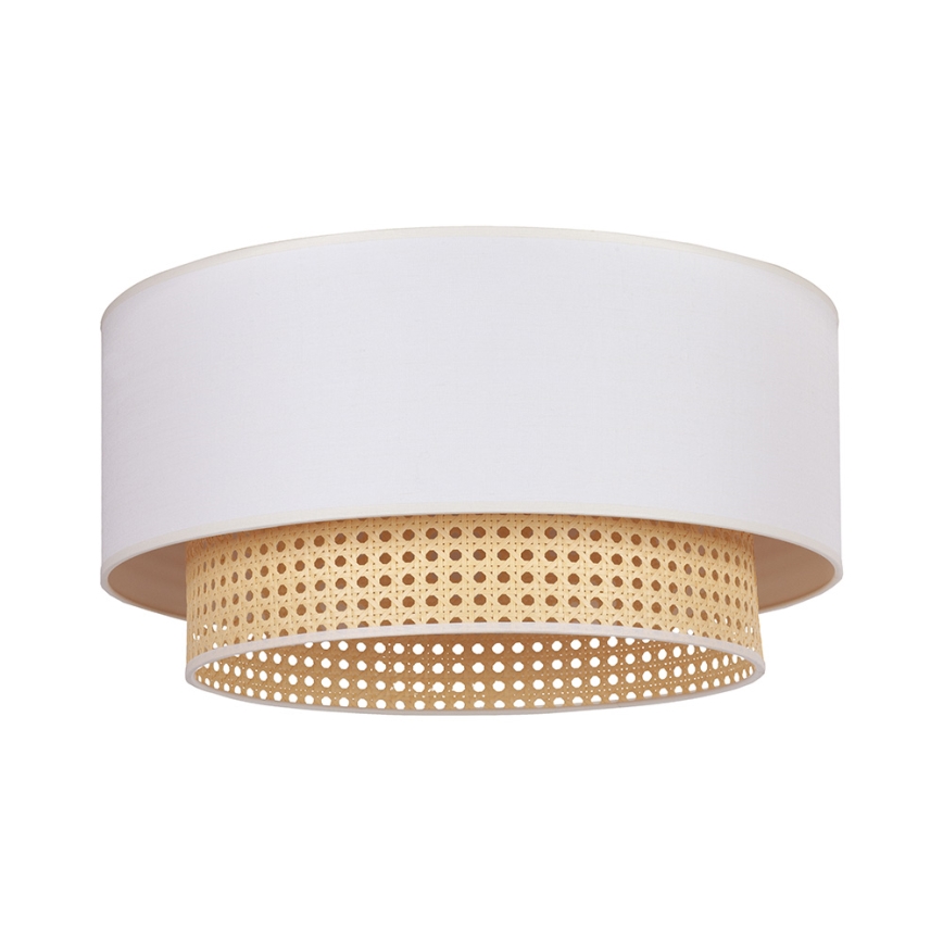 Duolla - Plafoniera BOHO 3xE27/15W/230V diametro 60 cm panna/rattan