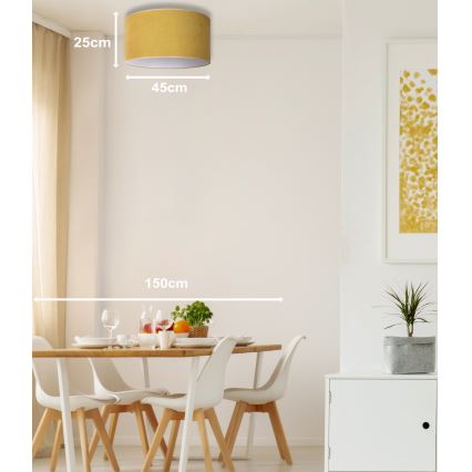 Duolla - Plafoniera BRISTOL 1xE27/15W/230V d. 45 cm giallo/bianco