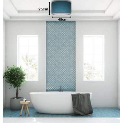 Duolla - Plafoniera BRISTOL 1xE27/15W/230V diametro 45 cm blu/bianco