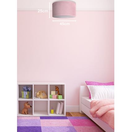 Duolla - Plafoniera BRISTOL 1xE27/15W/230V diametro 45 cm rosa/bianco