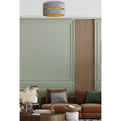 Duolla - Plafoniera DUO 1xE27/15W/230V diametro 40 cm luce verde/oro