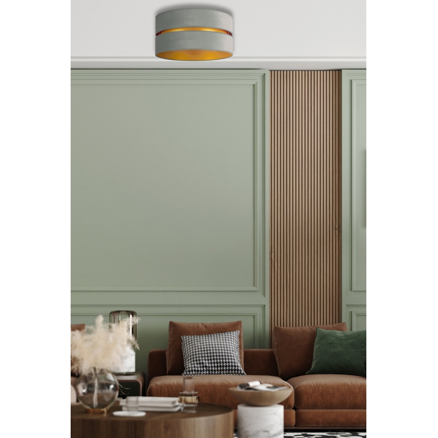 Duolla - Plafoniera DUO 1xE27/15W/230V diametro 40 cm luce verde/oro