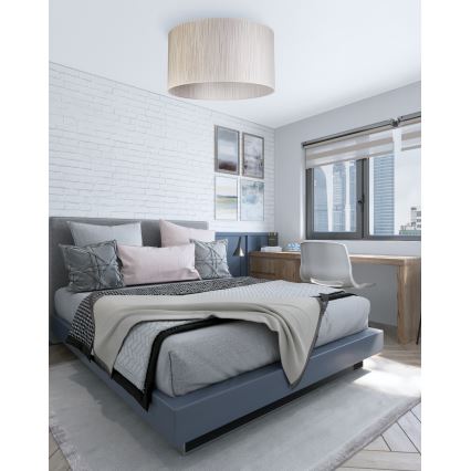 Duolla - Plafoniera ESSEX 1xE27/40W/230V diametro 45 cm argento