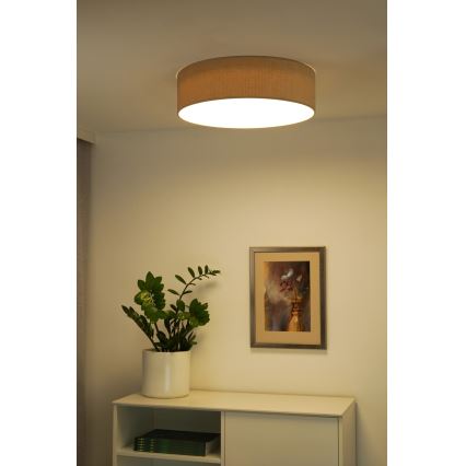 Duolla - Plafoniera LED CORTINA LED/26W/230V diametro 30 cm 4000K beige