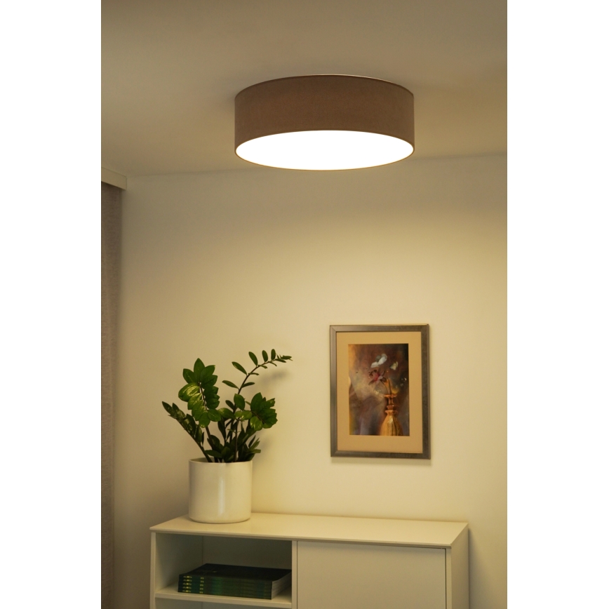 Duolla - Plafoniera LED CORTINA LED/26W/230V diametro 30 cm 4000K marrone