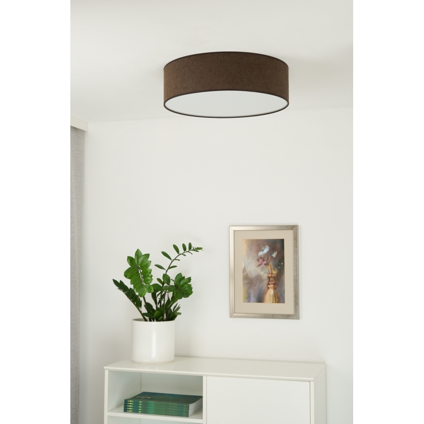 Duolla - Plafoniera LED CORTINA LED/26W/230V diametro 30 cm 4000K marrone