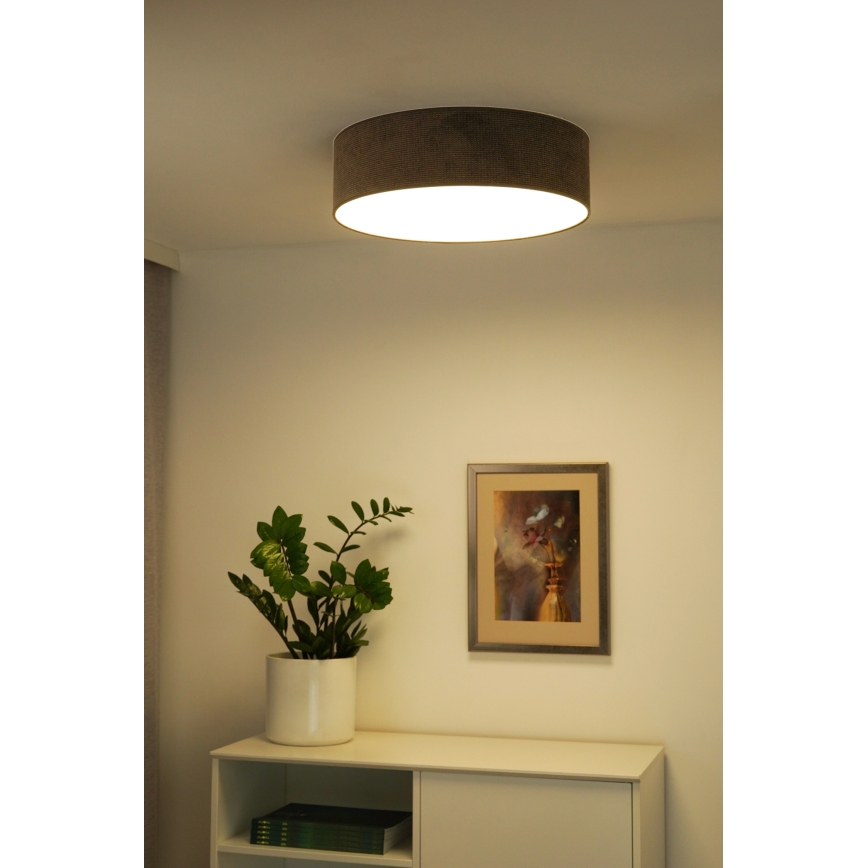 Duolla - Plafoniera LED CORTINA LED/26W/230V diametro 30 cm 4000K marrone