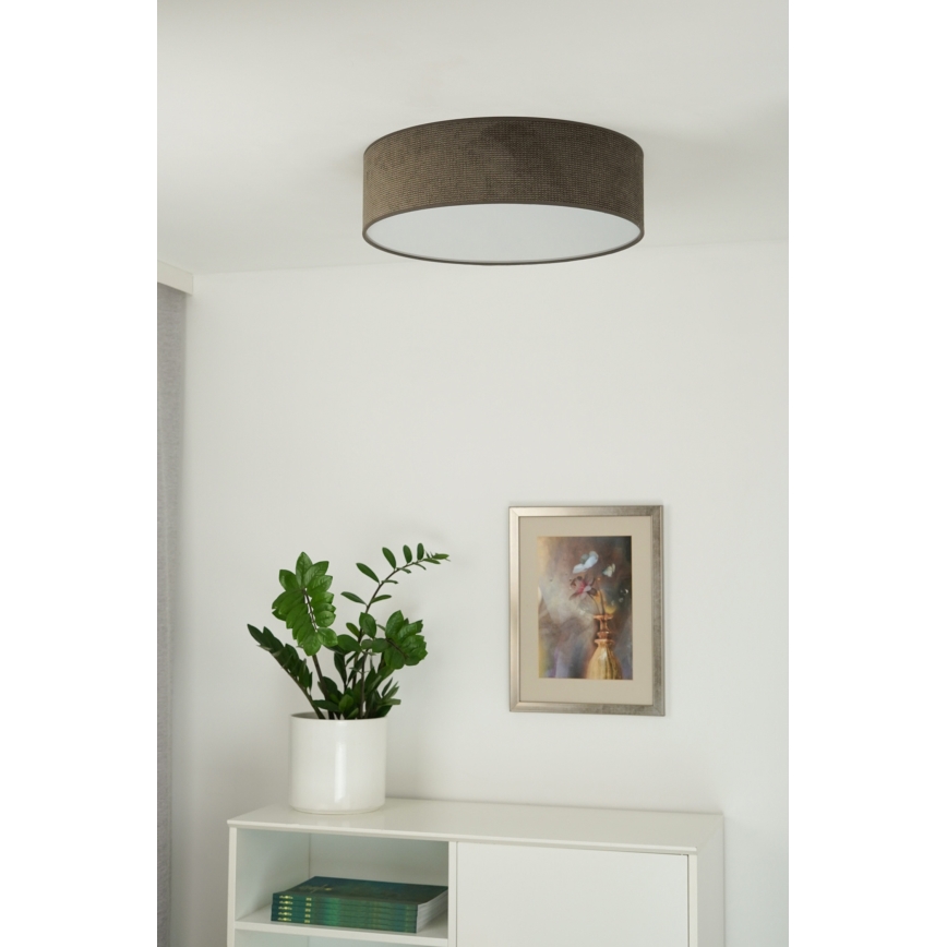 Duolla - Plafoniera LED CORTINA LED/26W/230V diametro 30 cm 4000K marrone