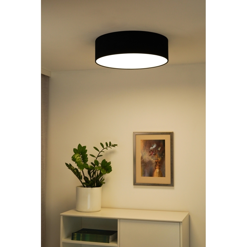 Duolla - Plafoniera LED CORTINA LED/26W/230V diametro 30 cm 4000K nero