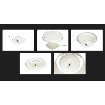 Duolla - Plafoniera LED CORTINA LED/26W/230V diametro 45 cm 4000K color crema