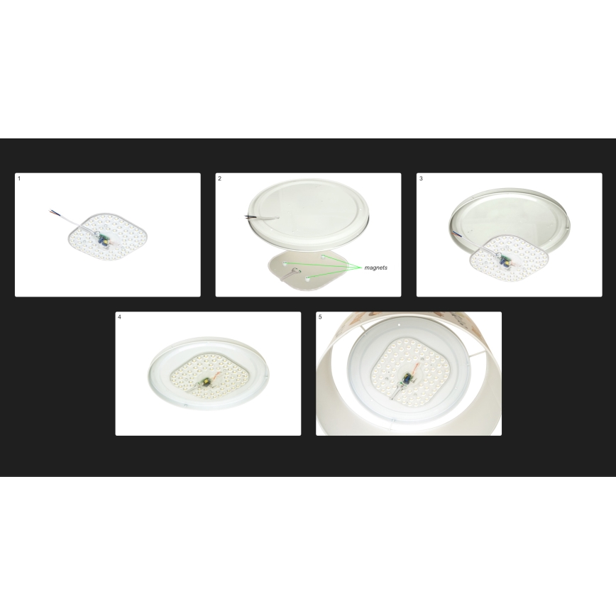 Duolla - Plafoniera LED CORTINA LED/26W/230V diametro 45 cm 4000K color crema