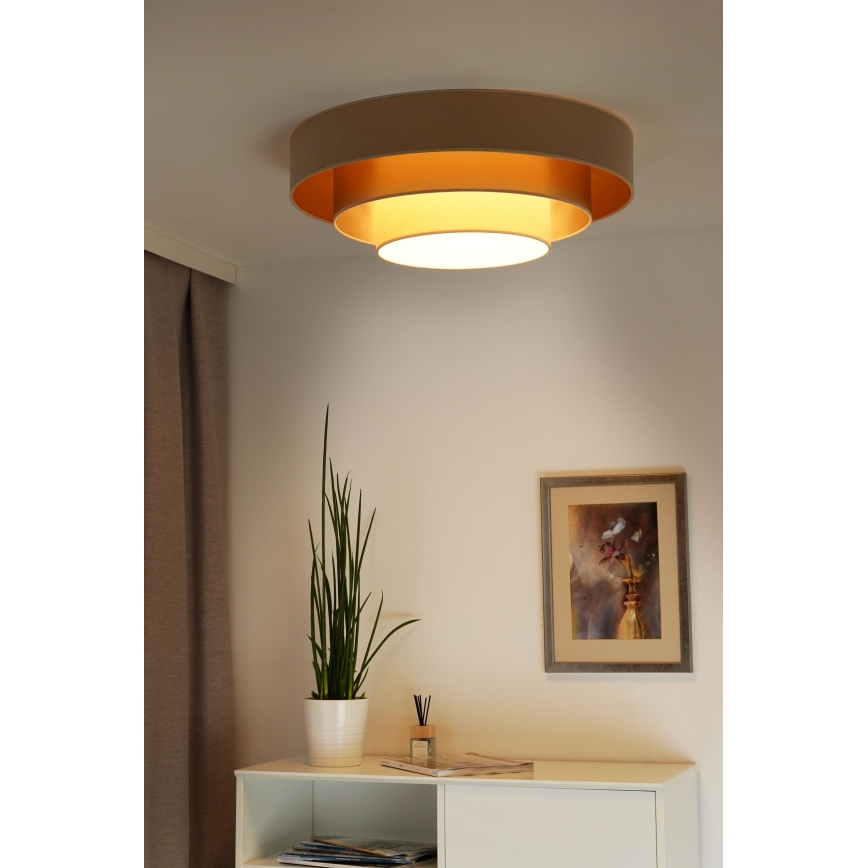 Duolla - Plafoniera LED LUNETA LED/26W/230V diametro 60 cm 4000K beige/oro/color crema