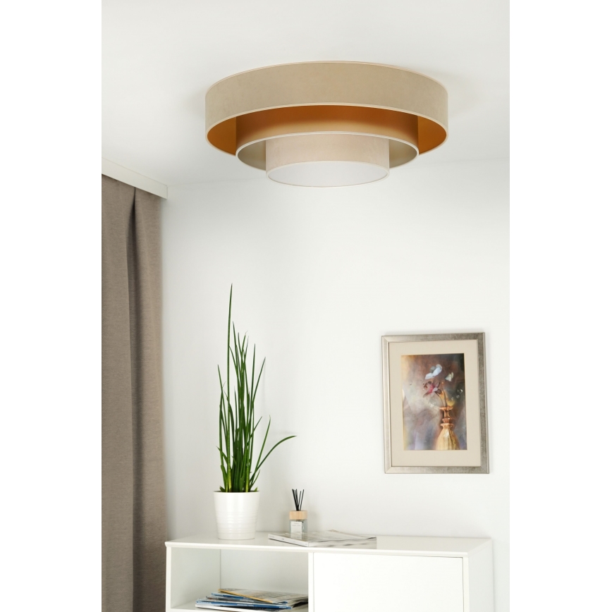Duolla - Plafoniera LED LUNETA LED/26W/230V diametro 60 cm 4000K beige/oro/color crema
