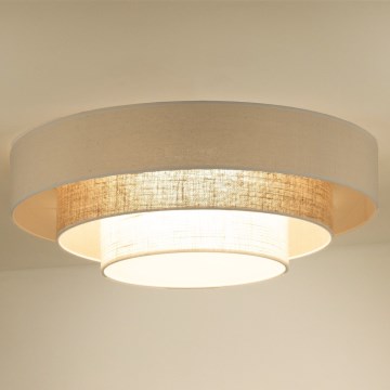 Duolla - Plafoniera LED LUNETA LED/26W/230V diametro 60 cm 4000K color crema/marrone
