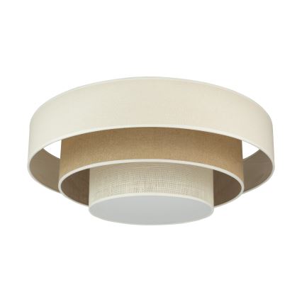 Duolla - Plafoniera LED LUNETA LED/26W/230V diametro 60 cm 4000K color crema/marrone