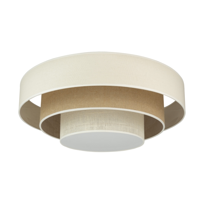 Duolla - Plafoniera LED LUNETA LED/26W/230V diametro 60 cm 4000K color crema/marrone