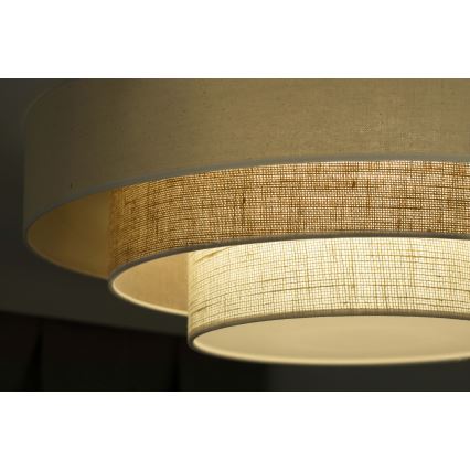 Duolla - Plafoniera LED LUNETA LED/26W/230V diametro 60 cm 4000K color crema/marrone