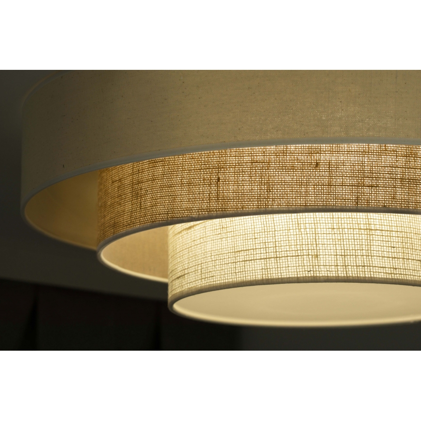 Duolla - Plafoniera LED LUNETA LED/26W/230V diametro 60 cm 4000K color crema/marrone