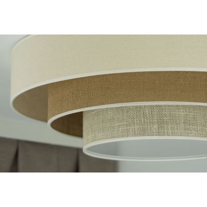 Duolla - Plafoniera LED LUNETA LED/26W/230V diametro 60 cm 4000K color crema/marrone