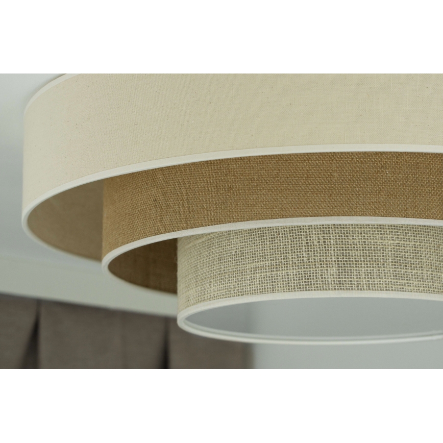 Duolla - Plafoniera LED LUNETA LED/26W/230V diametro 60 cm 4000K color crema/marrone