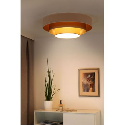 Duolla - Plafoniera LED LUNETA LED/26W/230V diametro 60 cm 4000K color crema/oro/beige